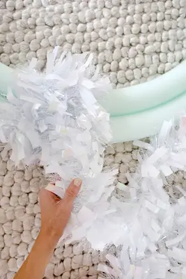 Easy Oversized Christmas Wreath DIY (With Pool Noodles!)