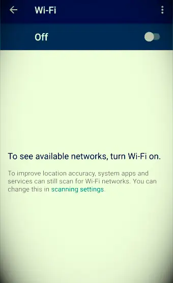 Strona dostępnych sieci na telefonie z Androidem