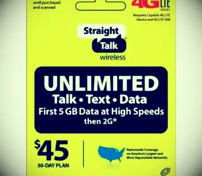 Plan de service mensuel illimité Straight Talk
