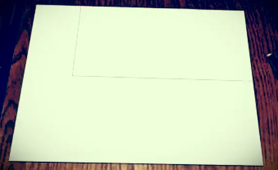 marcar un rectángulo en tela artesanal