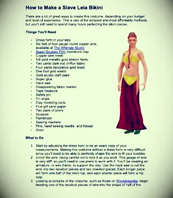 スレーブレイアビキニの作り方