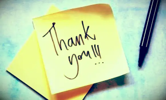 Próbki listów z podziękowaniami za darowizny