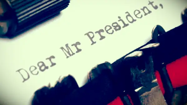 Come scrivere una lettera al presidente (con campione)