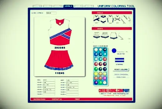 Herramienta de diseño de Cheerleading.com