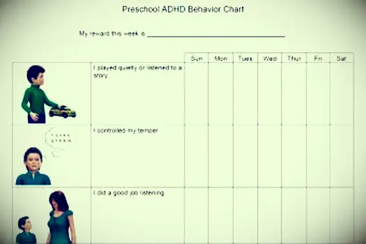 tableau de comportement du TDAH préscolaire