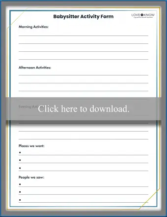 베이비 시터 활동 양식