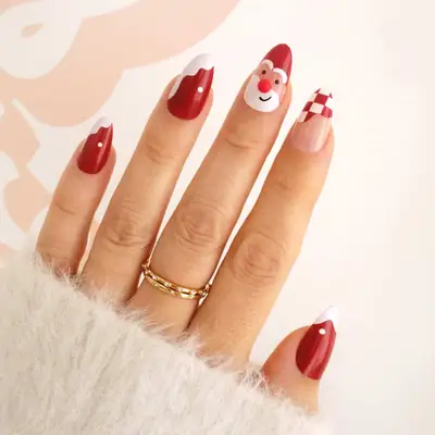 santa christmas winter nails