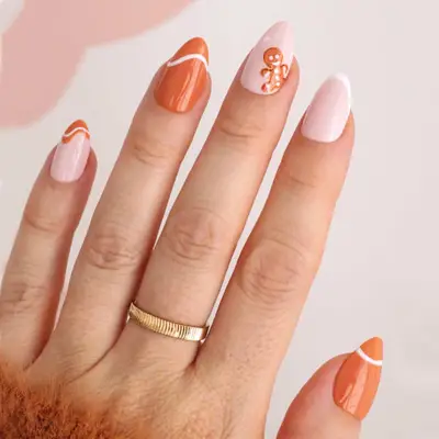 gingerbread nails for christmas