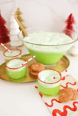 Green grinch christmas punch