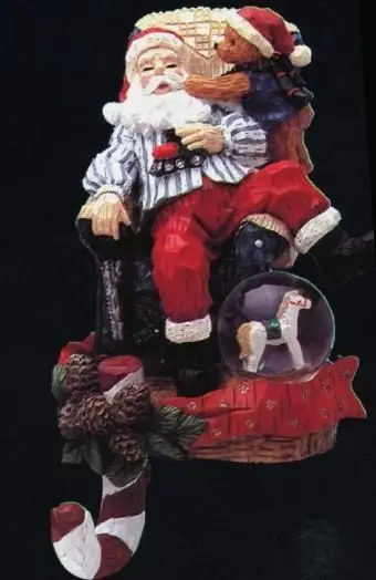 산타 테디 베어와 흔들 목마 & 기차 스타킹 걸이