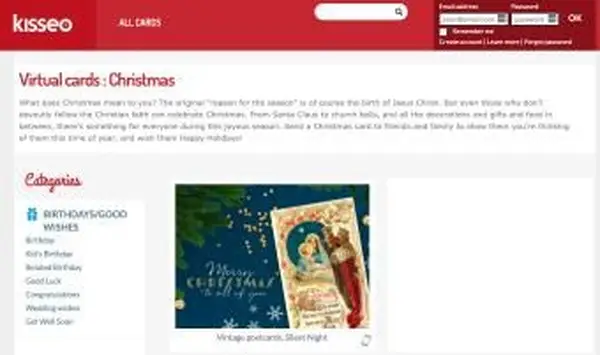 Screenshot der Kisseo-Website