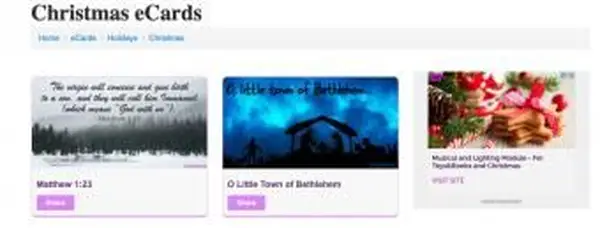Screenshot der Crosscards-Website