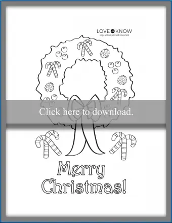 כרטיס חג המולד לצביעת זר