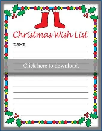 Lista de desejos de natal