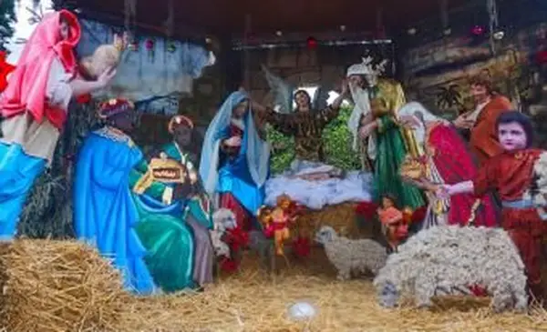 Krippe im Jardin von San Miguel de Allende Mexiko