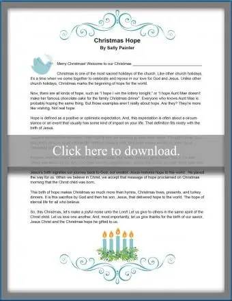 Espoir de Noël imprimable