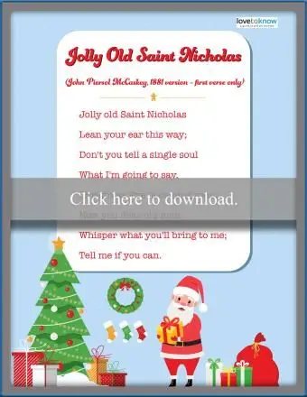 Jolly Old Saint Nicholas Lyrics
