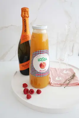 Classic Peach Bellini cocktail