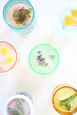 Gin fix med infunderede isterninger