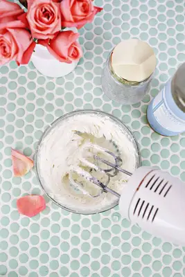 Whipped Rose Geranium Shaving Cream DIY