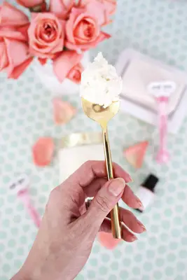 Whipped Rose Geranium Shaving Cream DIY