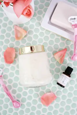 Whipped Rose Geranium Shaving Cream DIY