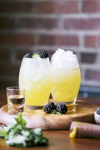 発泡性の夏の太陽のカクテル