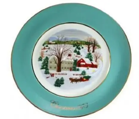ファームエイボンコレクタブルプレートのクリスマス