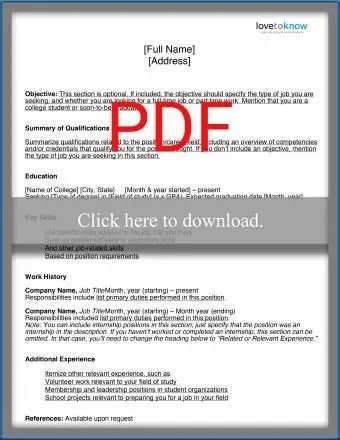 Basic_College_Student_Resume_Template_PDF