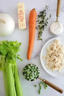 ingredients for easy chicken pot pie
