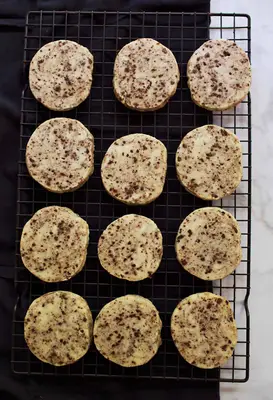 Chocolate Flecked Slice and Bake Cookies