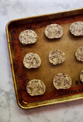 Chocolate Flecked Slice and Bake Cookies