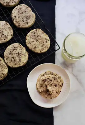 Chocolate Flecked Slice and Bake Cookies