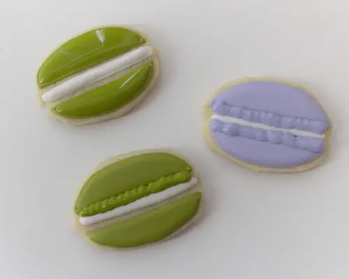 iced macaron cookies