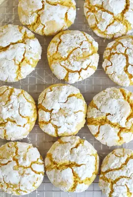 Lemon Burst Crinkle Cookies