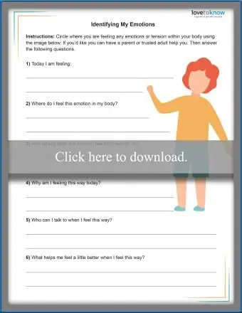 גיליון עבודה לצער ילדים 1