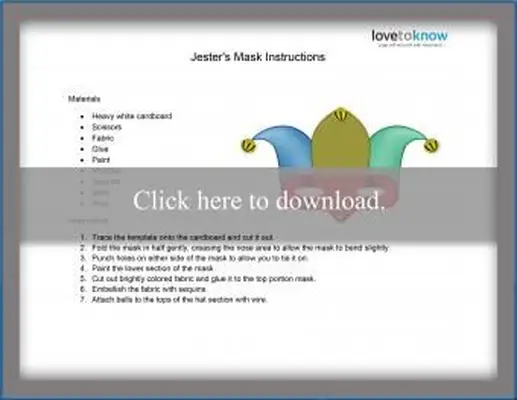 Modelo de máscara Jester