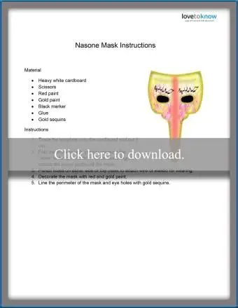 Modelo de máscara de nariz longo