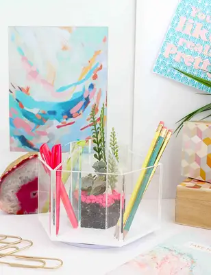 Make A Terrarium Desk Organizer