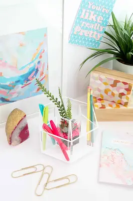 Make A Terrarium Desk Organizer