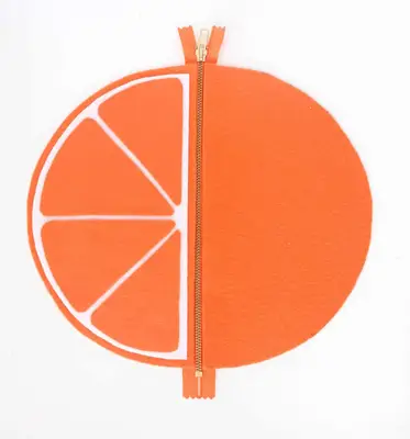 DIY Mandarin Orange Slice Snack Pouch