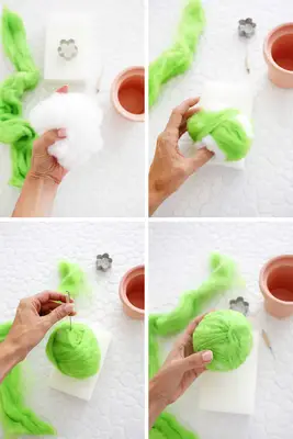 Felted Wool Cactus Pincushion DIY