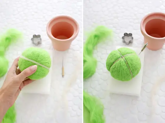 Felted Wool Cactus Pincushion DIY