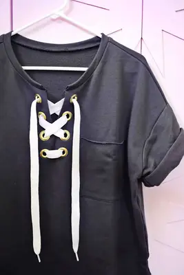 Lace Up Sweatshirt DIY