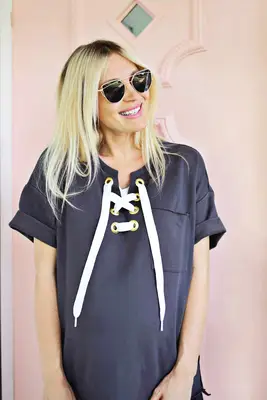 Lace Up Sweatshirt DIY