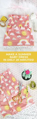 Make A Summer Baby Dress in Only 20 Minutes!