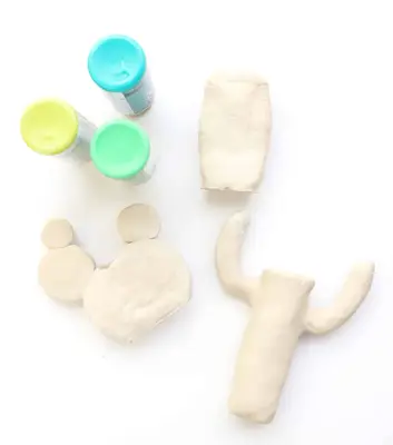 DIY Clay Cactus Candle Holders