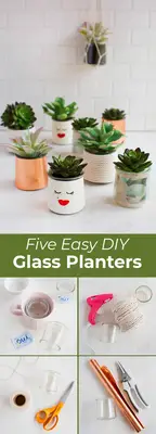 5 Easy DIY Glass Planters