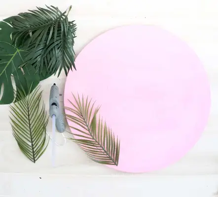 DIY Plants on Pink Clock