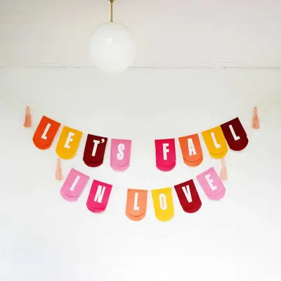 Phrase en feutre guirlande bricolage